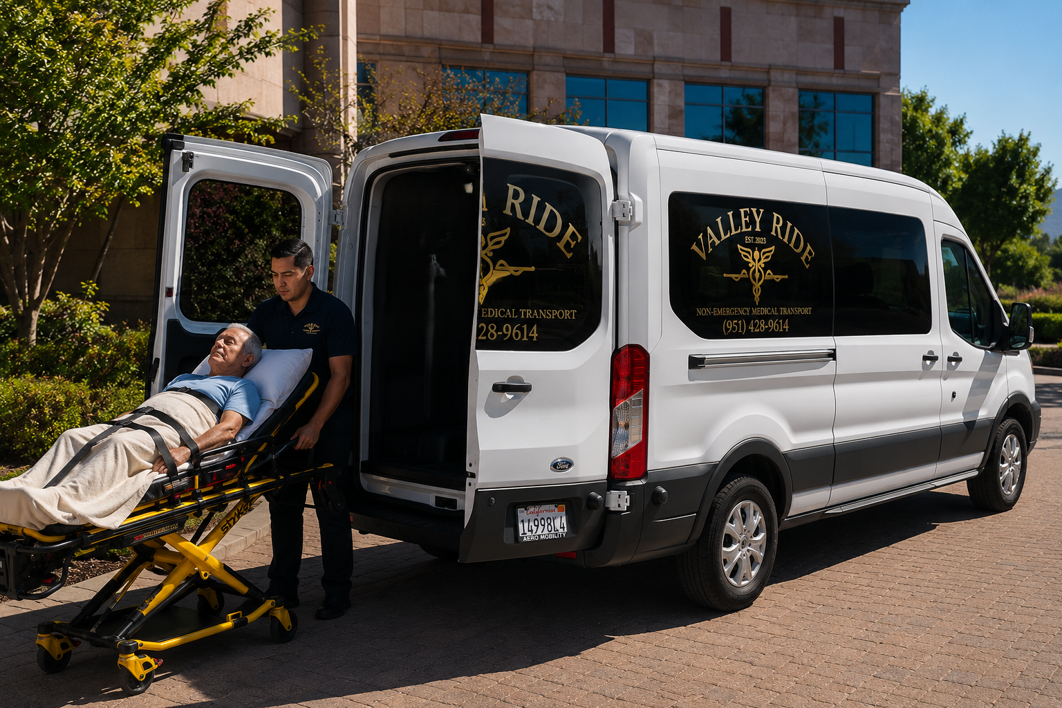 Valley Ride driver assisting a senior client